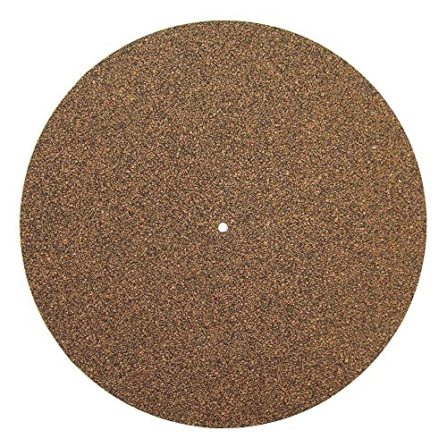 Premium Gummi-Kork-Plattenspielermatte – Audiophile 3 mm antistatische Slipmat für LP Vinyl-Schallplattenspieler von WAudio