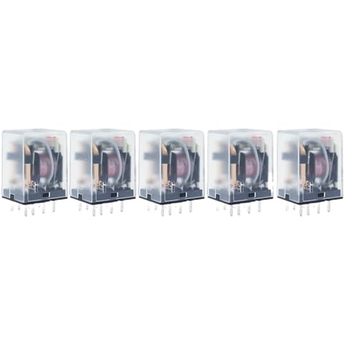 5Pcs Intermediate Relay HH52P MY2NJ Coil General DPDT Mini Electromagnetic Relay Switch With LED 8 Pins AC 110V 220V DC 12V 24V(DC,36V) von WBGZWCDB