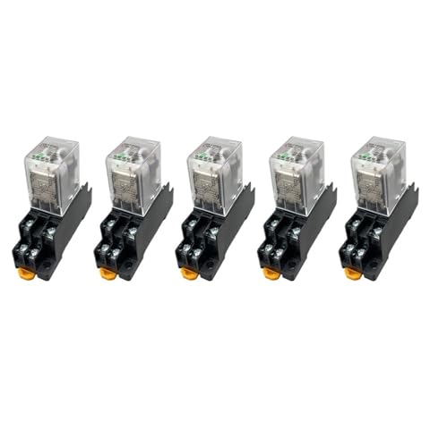 5Set 12V 24V DC 110V 220V AC Coil Power Relay LY2NJ DPDT 8 Pin HH62P JQX-13F With Socket Base(DC,110V) von WBGZWCDB