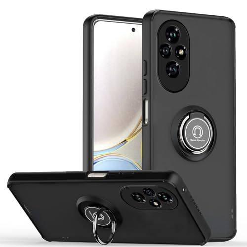 WBWONE Hülle für Huawei Honor 200 Pro, TPU/PC Stoßfest Handyhülle mit Fingerring Stände, Durchscheinend Gefrostet Anti Fingerabdruck Schutzhülle. Schwarz WBWONE Hülle für Huawei Honor 200 Pro, TPU/PC Stoßfest Handyhülle mit Fingerring Stände, Durchscheinend Gefrostet Anti Fingerabdruck Schutzhülle. Schwarz von WBWONE