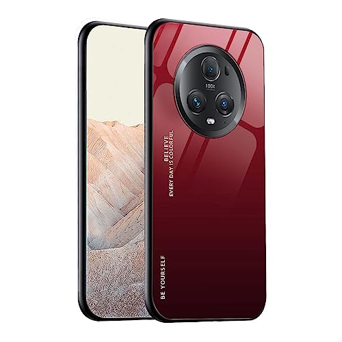 WBWONE Hülle für Huawei Honor Magic5 Pro (Magic 5 Pro), Handyhülle Weich Silikon TPU Rahmen Farbverlauf-Glas Panzerglas Back Cover Dünn Case, Stoßfest Kratzfest Schutzhülle - 5 von WBWONE