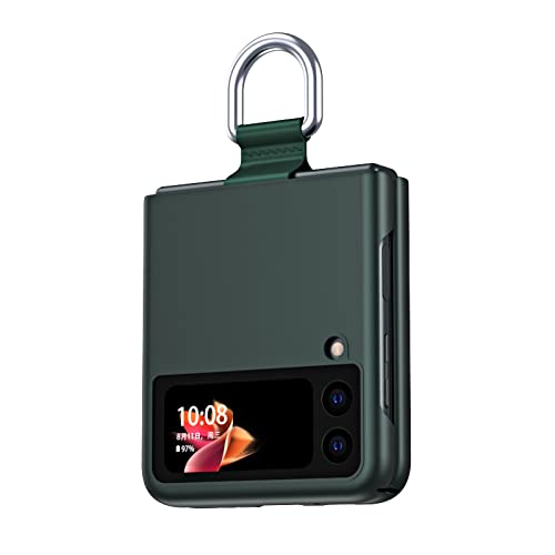 WBWONE Hülle für Oppo Find N2 Flip 5G (N2 Flip), PC Stoßfest Handyhülle mit Fingerring, Ultra Dünn Matte Bumper Schutzhülle Case Cover, Grün von WBWONE