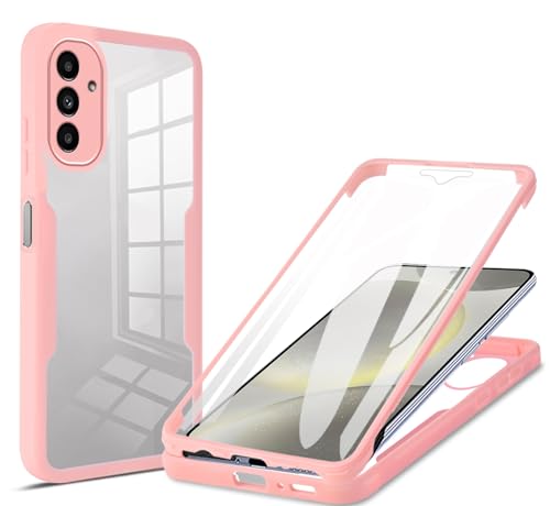 WBWONE Hülle für Samsung Galaxy A34 5G mit Eingebaute Displayschutz, PC Transparente Back Cover, 360 Grad Stoßfest Schutzhülle TPU Robust Handyhülle. Rosa WBWONE Hülle für Samsung Galaxy A34 5G mit Eingebaute Displayschutz, PC Transparente Back Cover, 360 Grad Stoßfest Schutzhülle TPU Robust Handyhülle. Rosa von WBWONE
