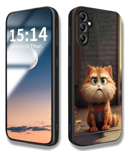 WBWONE Hülle für Samsung Galaxy A54 5G, Handyhülle Weich Silikon TPU Rahmen Süßes Katzenmuster Cover Dünn Case, Stoßfest Kratzfest Schutzhülle - Fette Katze von WBWONE