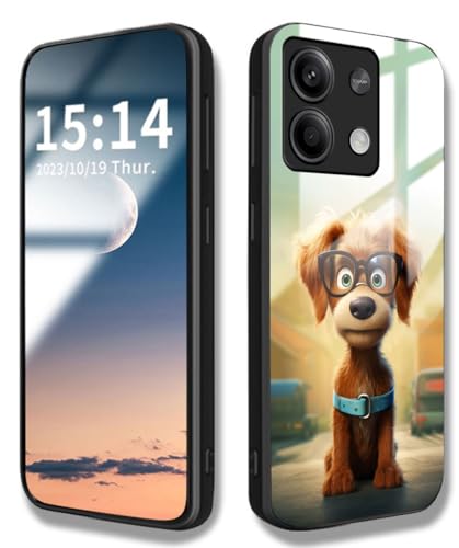WBWONE Hülle für Xiaomi Redmi Note 13 5G, Handyhülle Weich Silikon TPU Rahmen Süßes Hundemuster Cover Dünn Case, Stoßfest Kratzfest Schutzhülle - Hund 01 von WBWONE