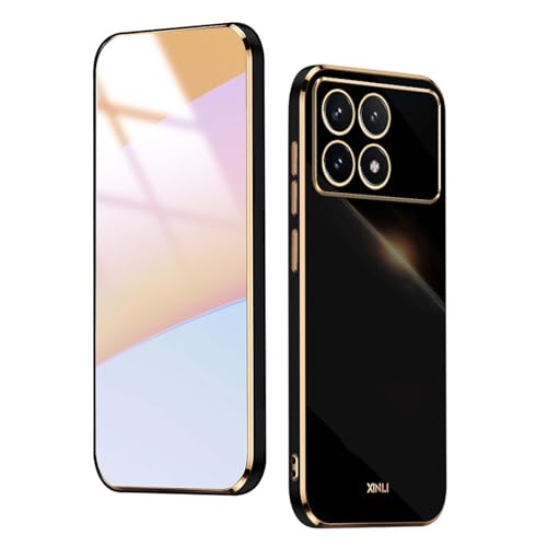 WBWONE Silikon Hülle für Realme 14T 5G Case, Handyhülle Golden Galvanisierrahmen Dünne Weiche TPU Soft Stoßfest Schutzhülle Cover Bumper - Schwarz WBWONE Silikon Hülle für Realme 14T 5G Case, Handyhülle Golden Galvanisierrahmen Dünne Weiche TPU Soft Stoßfest Schutzhülle Cover Bumper - Schwarz von WBWONE
