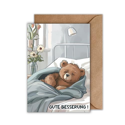WBdesignz Genesung Karte mit Umschlag - herzliche Besserungswunschkarte “Gute Besserung!” freundliche Gute-Besserung-Karte Genesungsgruß Gesundheit Erholung (DIN A6) WBdesignz Genesung Karte mit Umschlag - herzliche Besserungswunschkarte “Gute Besserung!” freundliche Gute-Besserung-Karte Genesungsgruß Gesundheit Erholung (DIN A6) von WBdesignz