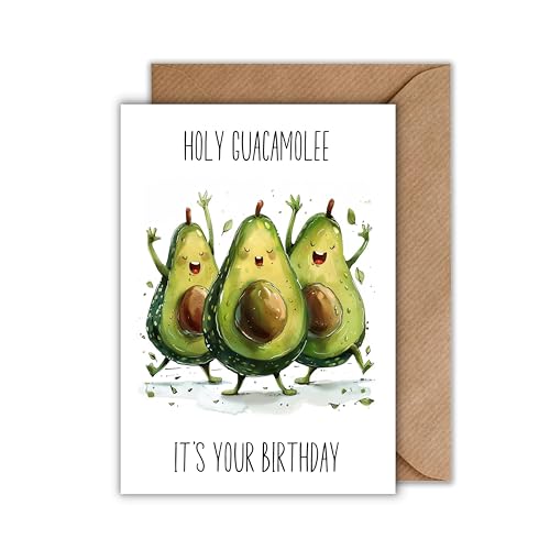 WBdesignz Geburtstagskarte mit Umschlag - Holy Guacamolee It's Your Birthday Happy Birthday Karte Glückwunschkarte zum Geburtstag (DIN A6) WBdesignz Geburtstagskarte mit Umschlag - Holy Guacamolee It's Your Birthday Happy Birthday Karte Glückwunschkarte zum Geburtstag (DIN A6) von WBdesignz