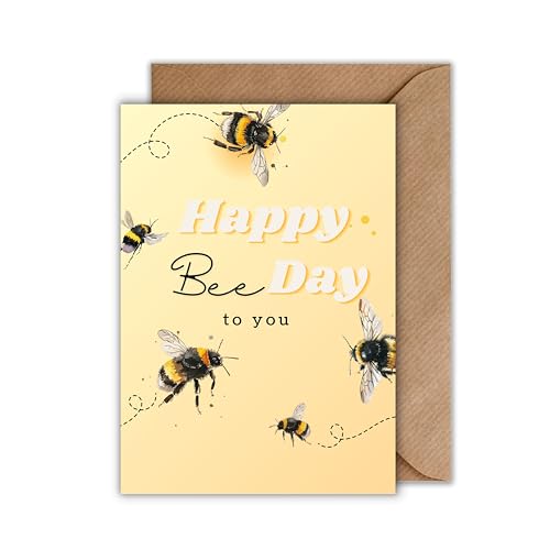 WBdesignz Karte mit Umschlag - Happy Bee Day Geburtstag von WBdesignz