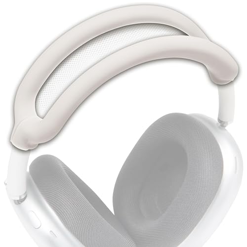 WC BandZ Max – Silikon-Kopfbandabdeckung für Airpods Max-Kopfhörer, hergestellt von Wicked Cushions | Erhöhter Komfort und Schutz | Erhältlich in bösen Designs | Beige von WC