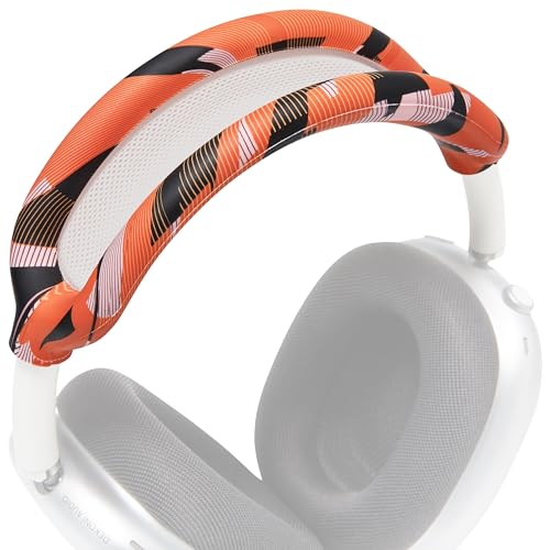 WC BandZ Max – Silikon-Kopfbandabdeckung für Airpods Max-Kopfhörer, hergestellt von Wicked Cushions | Erhöhter Komfort und Schutz | Erhältlich in bösen Designs | Orange Prism von WC