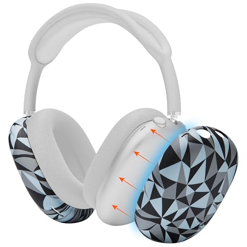 WC ShellZ Max – Schützende Kopfhörer-Außenschalen für Airpods Max von Wicked Cushions | Aus hochwertigem Silikon | Geo Grey von WC