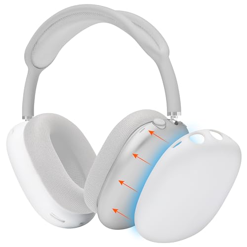 WC ShellZ Max – Schützende Kopfhörer-Außenschalen für Airpods Max von Wicked Cushions | Aus hochwertigem Silikon | White von WC