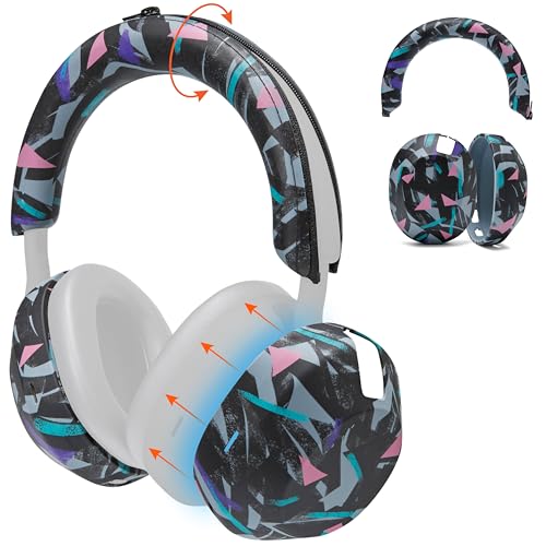 WC ShellZ XM5 – Schutzhülle für Kopfhörer-Außenschale und Kopfbügelabdeckungen für Sony WH1000XM5, hergestellt von Wicked Cushions | Hergestellt aus hochwertigem Silikon | 90's Black von WC