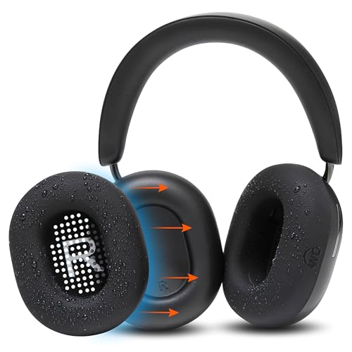 WC SweatZ Ace – Patentierte Schweißschutzpolster für kabellose Sonos Ace-Kopfhörer mit Geräuschunterdrückung von Wicked Cushions | Schweißfest und leicht waschbar | Black WC SweatZ Ace – Patentierte Schweißschutzpolster für kabellose Sonos Ace-Kopfhörer mit Geräuschunterdrückung von Wicked Cushions | Schweißfest und leicht waschbar | Black von WC