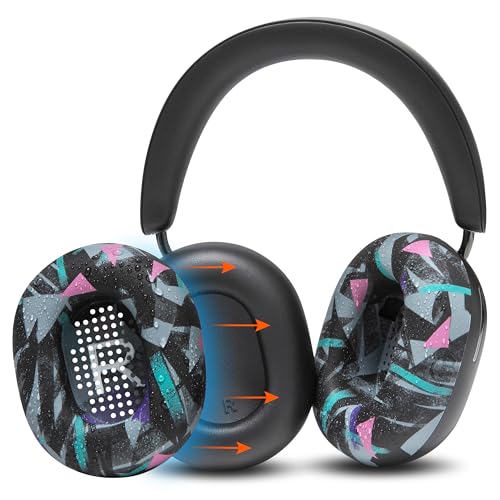 WC SweatZ Ace – Patentierte Schweißschutzpolster für kabellose Sonos Ace-Kopfhörer mit Geräuschunterdrückung von Wicked Cushions | Schweißfest und leicht waschbar | 90's Black von WC