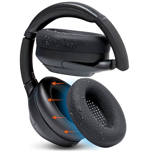 WC SweatZ XM4 – schützende Kopfhörer-Ohrhüllen für Sony WH1000XM4 von WC | Nur kompatibel mit Sony XM4 Over-Ear-Kopfhörern | Schweißfest und leicht waschbar | Black von WC