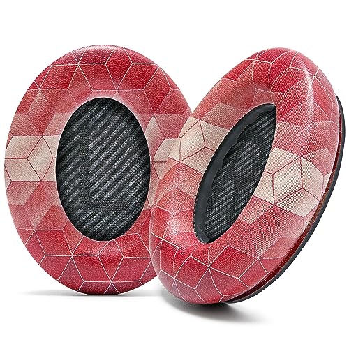 WC Wicked Cushions Ersatzohrpolster Kompatibel mit Bose QuietComfort 35 (QC35) & QuietComfort 35ii (QC35ii) Kopfhörern & mehr - Verbesserter Komfort & Haltbarkeit | Hex Red von WC