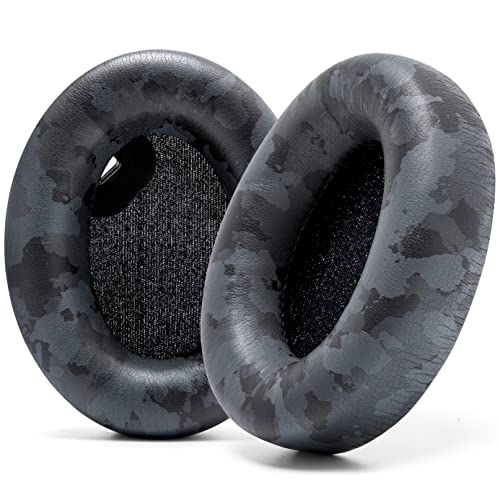 WC Wicked Cushions Extra Dicke Ohrpolster für Sony WH1000XM4 Kopfhörer – weiches PU-Leder, luxuriöser geräuschisolierender Memory-Schaum, funktioniert mit Ohrsensor | Black Camo von WC