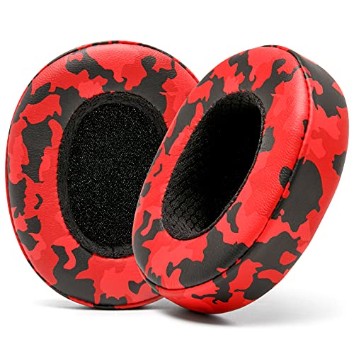 WC Wicked Cushions Extra Thick Earpads für Skullcandy Crusher/Evo/Hesh 3 Kopfhörer & mehr | Verbesserte Haltbarkeit & Dicke für verbesserten Komfort und Geräuschisolierung | Red Camo von WC