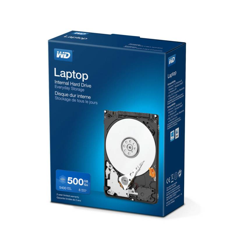 Western Digital Laptop Everyday Interne Festplatte 500 GB 5400 RPM 8 MB 2.5" Serial ATA II von WD (Western Digital)