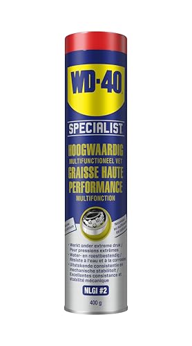 WD-40 Specialist Hochleistungs-Mehrzweckfett | 400g Kartusche | Kalziumsulfonat | Für Lager, Zahnräder, Wellen & Gelenke | Sehr hohe Druck- & Wasserbeständigkeit | Einsatz von -30°C bis +140°C | braun von WD-40 Specialist