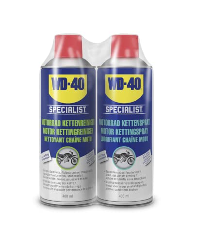 WD-40 Specialist Motorrad Kettenreiniger 400ml + WD-40 Specialist Motorrad Kettenspray 400ml, Kettenpflege von WD-40 Specialist