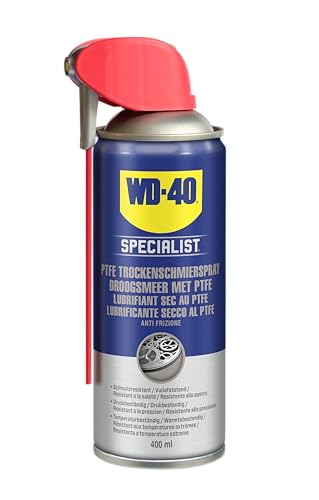 WD-40 Specialist PTFE Trockenschmierspray Smart Straw | 400ml | Reduziert Reibung | Trocknet schnell | Schmutzresistent | Für Metall, Kunststoff & Glas | Farblos | 360°-Ventil von WD-40 Specialist