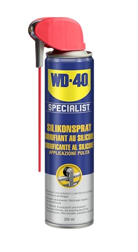 WD-40 Specialist Silikonspray 300 ml – Schutz & Schmierung für Gummi, Kunststoff & Metall, verhindert Austrocknung, reduziert Reibung & bildet wasserfesten, nicht fettenden Film von WD-40