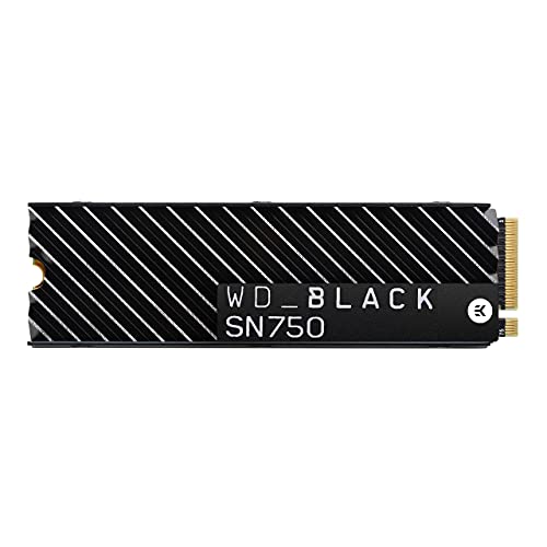 WD Black SN750 NVMe SSD mit Heatsink interne SSD 2 TB (Gaming SSD, 3400 MB/s Lesegeschwindigkeit, mit Kühlkörper, NVMe SSD-Performance, WD Black SSD Dashboard) schwarz von WD_BLACK