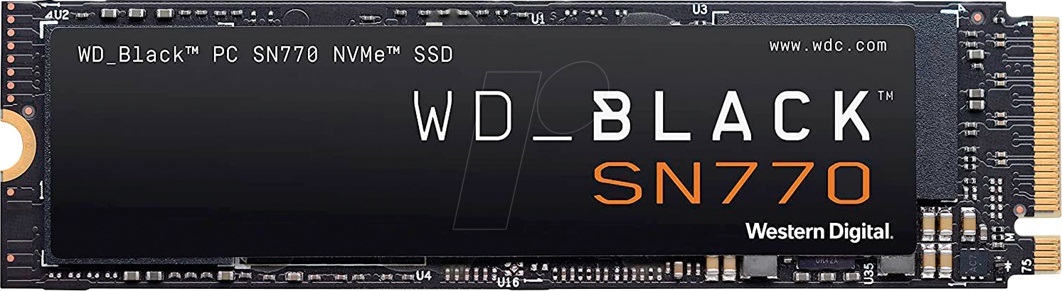 WDS100T3X0E - WD_BLACK SN770 NVMe SSD 1TB, M.2 WDS100T3X0E - WD_BLACK SN770 NVMe SSD 1TB, M.2 von Sandisk