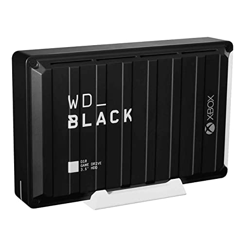 WD_BLACK D10 Game Drive for Xbox externe Festplatte 12 TB (Übertragungsgeschwindigkeit bis zu 250 MB/s, 1 Monat Xbox Game Pass Ultimate, 7200 U/min und aktive Kühlung) Schwarz von WD_BLACK