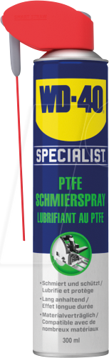 WD 40 491040 - WD-40 SPECIALIST, PTFE Schmierspray, 300 ml WD 40 491040 - WD-40 SPECIALIST, PTFE Schmierspray, 300 ml von WD COMPANY