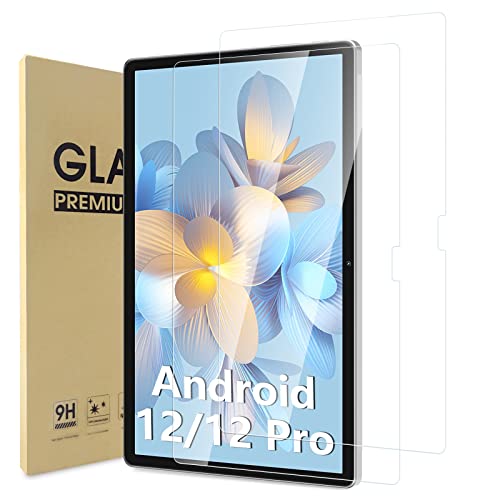 WD&CD 2 Pack Schutzfolie kompatibel mit Blackview Tab 12/12 pro 10.1", 2.5D Tempered Glass Screen Protector, 9H Hardness【Anti Scratch】【Bubble Free】 von WD&CD