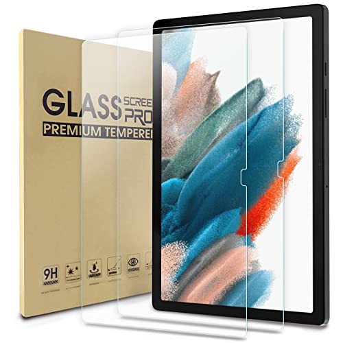 WD&CD 2 Pack Schutzfolie kompatibel mit Samsung Galaxy Tab A8 10.5（2021）, 2.5D Tempered Glass Screen Protector, 9H Hardness【Anti Scratch】【Bubble Free】 von WD&CD
