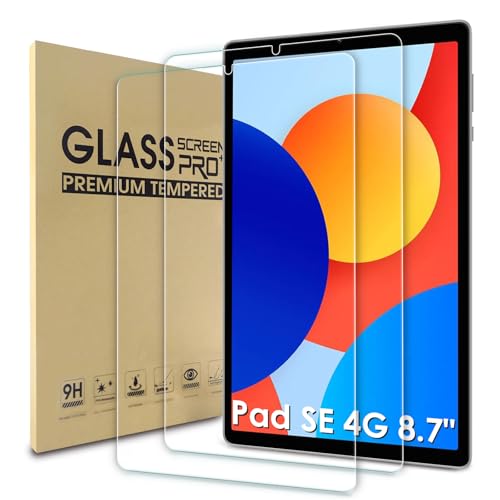 WD&CD 2 Pack Schutzfolie kompatibel mit Xiaomi Redmi SE 4G 8.7" 2024, 2.5D Tempered glass screen protector kompatibel mit Samsung Galaxy Tab A9 8.7"【Anti Scratch】【Bubble Free】 von WD&CD