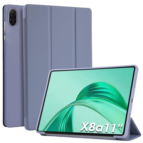 WD&CD Hülle kompatibel mit Honor Pad X8a 11", Schutzhülle Ultradünne PU Leder kompatibel mit Honor Pad X8a 11" mit Standfunktion und Auto Schlaf/Wach-Lila von WD&CD