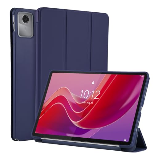 WD&CD Hülle kompatibel mit Lenovo Tab M11 11 Zoll, Ultra Dünn Case mit Standfunktion Auto Sleep Wake Up Funktion, Blau von WD&CD