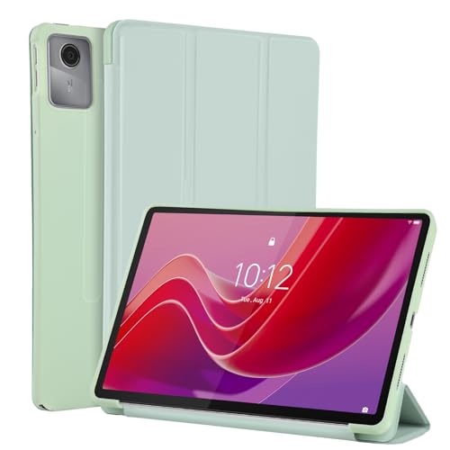 WD&CD Hülle kompatibel mit Lenovo Tab M11 11 Zoll, Ultra Dünn Case mit Standfunktion Auto Sleep Wake Up Funktion, Grün von WD&CD