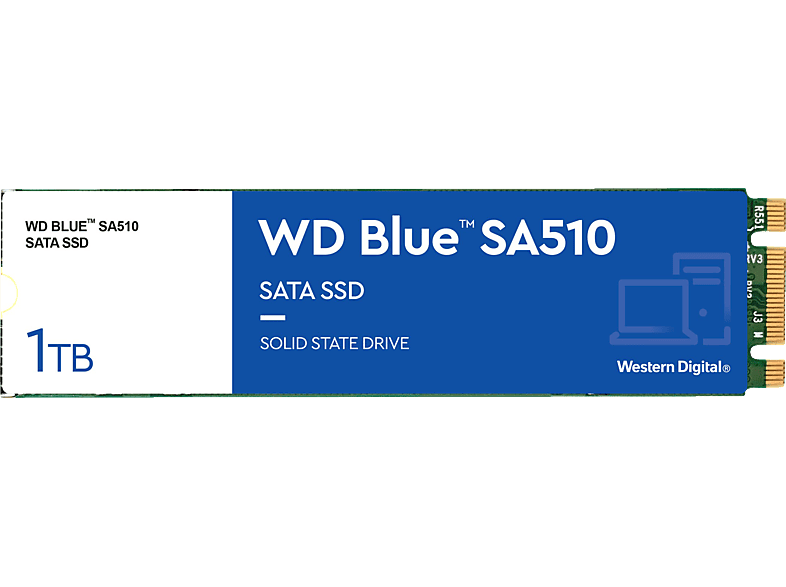 WD Blue SA510 Festplatte, 1 TB SSD SATA 6 Gbps, intern von WD