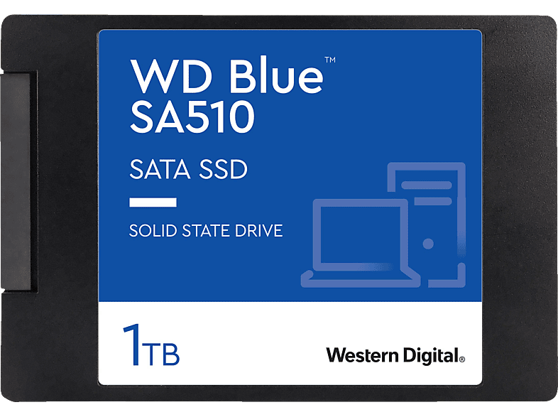 WD Blue SA510 WDS100T3B0A Festplatte, 1 TB SSD SATA 6 Gbps, 2,5 Zoll, intern von WD