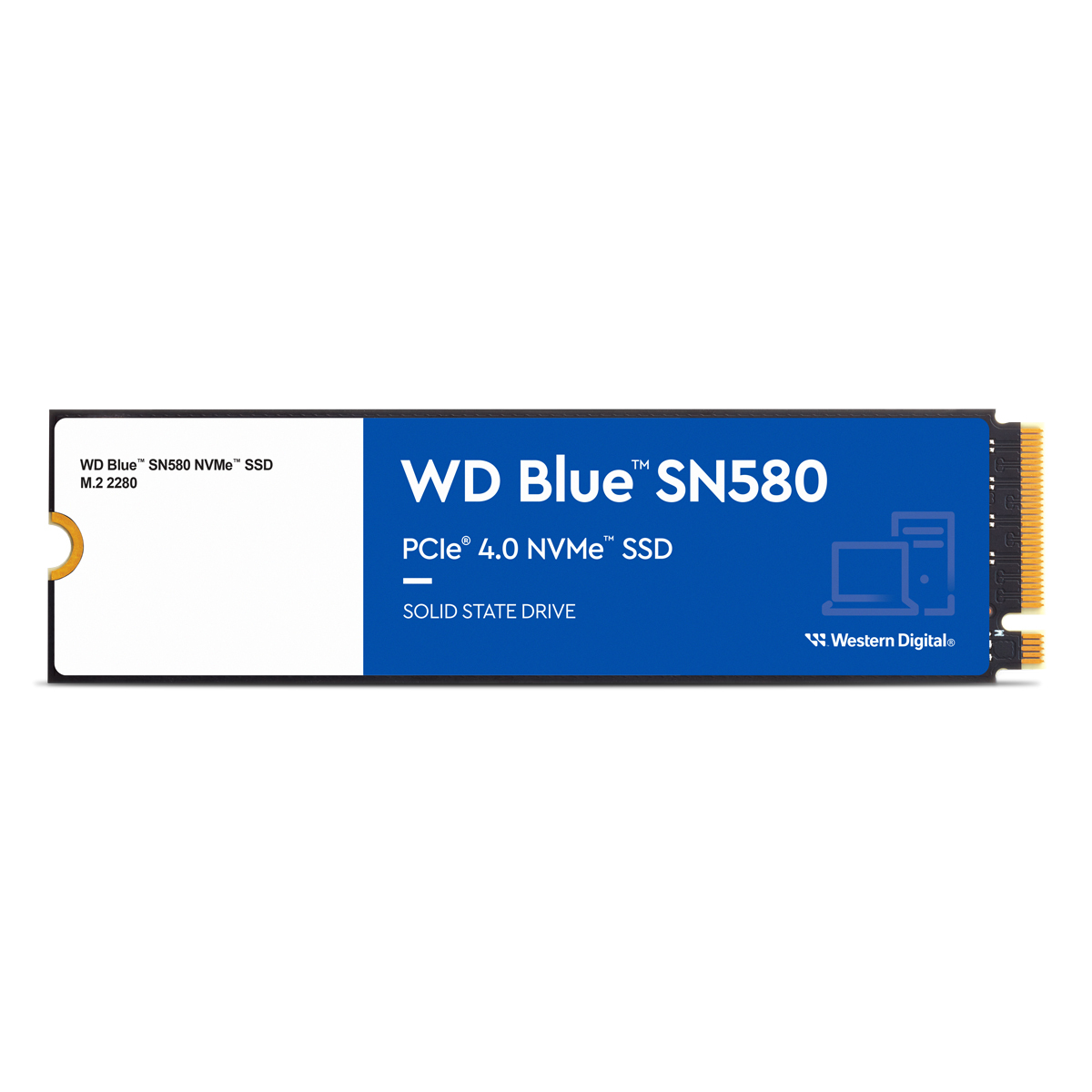 WD Blue SN580 SSD 500GB M.2 PCIe Gen4 NVMe Internes Solid-State-Module von WD