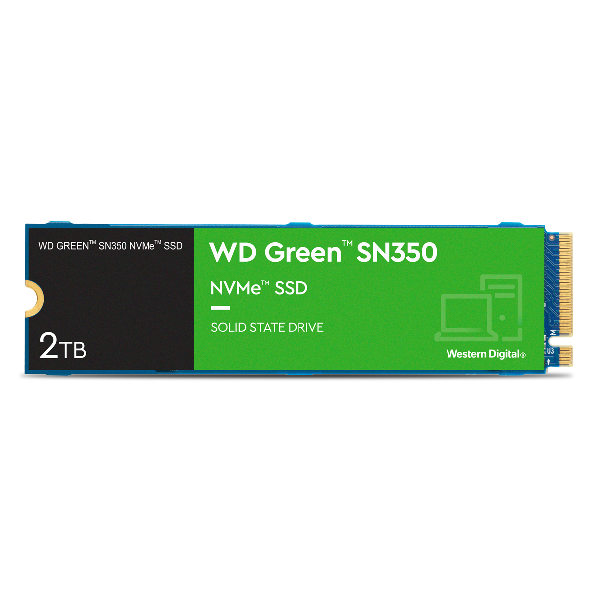 WD Green SN350 NVMe SSD 2TB M.2 2280 PCIe 3.0 x4 - internes Solid-State-Module von WD