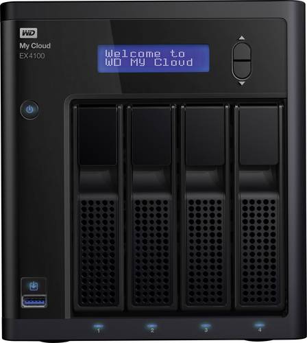 WD My Cloud™ EX4100 NAS-Server 8TB 4 Bay bestückt mit WD Red™, Integriertes Display, Business C von WD