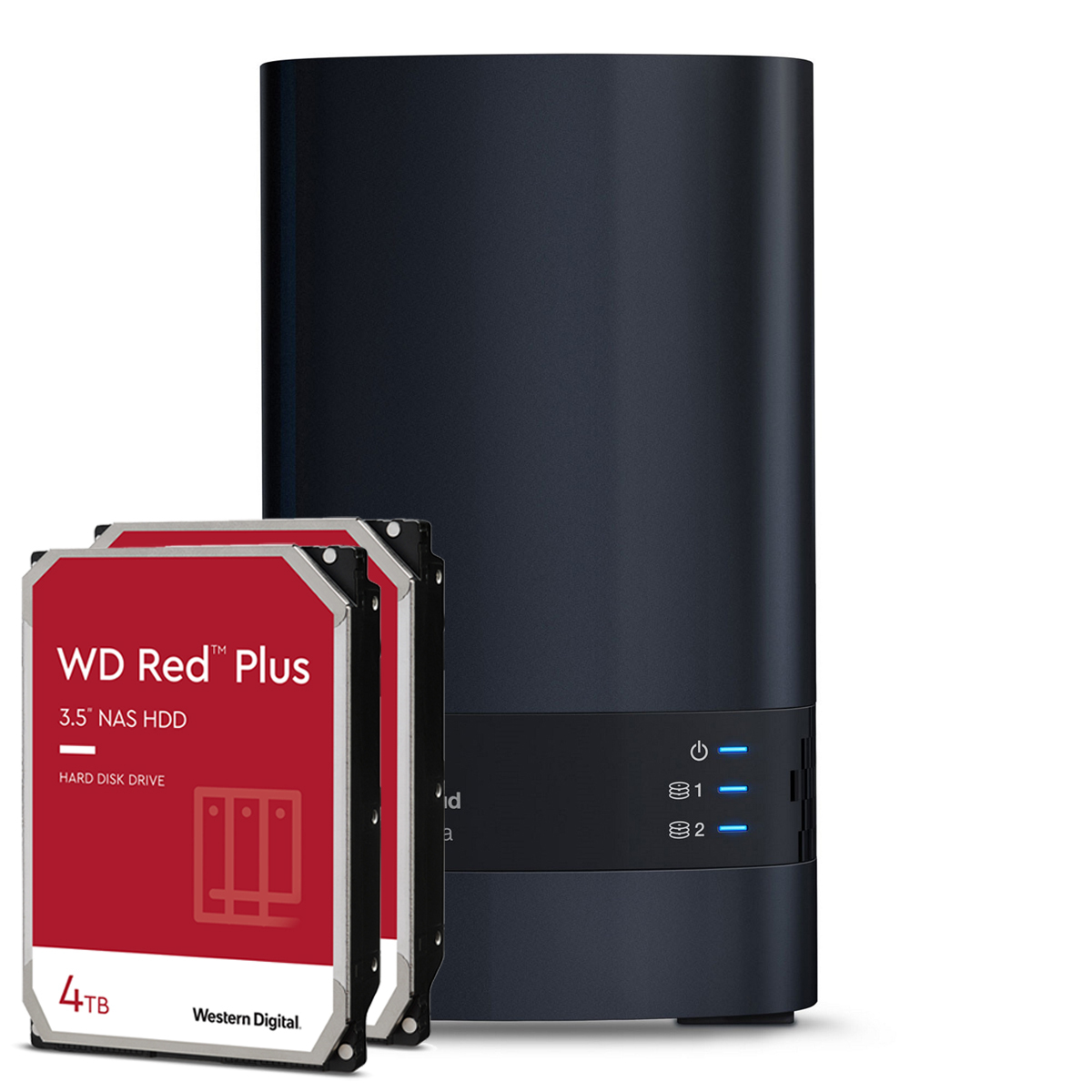 WD My Cloud EX2 Ultra 8TB WD Red Plus 8TB NAS-Bundle NAS inkl. 2x 4TB WD Red Plus 3.5 Zoll SATA Festplatte von WD