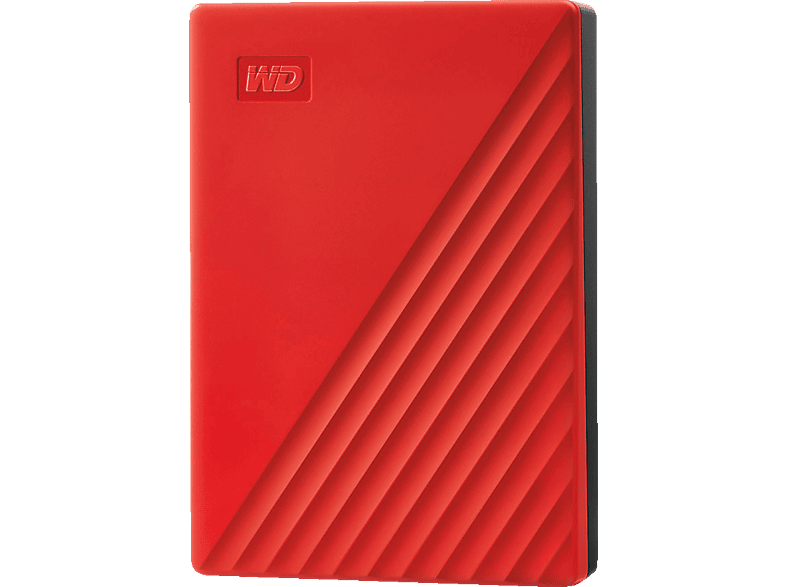 WD My Passport Festplatte, 4 TB HDD, 2,5 Zoll, extern, Rot von WD