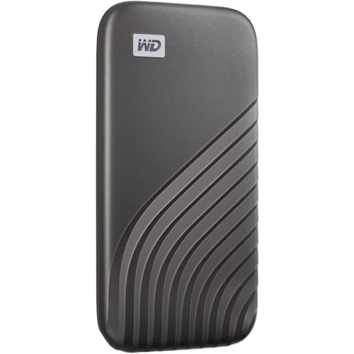 WD My Passport SSD 4 TB mobiler SSD Speicher (NVMe-Technologie, USB-C und USB 3.2 Gen-2 kompatibel, Lesen 1050 MB/s, Schreiben 1000 MB/s) dunkelgrau von WD