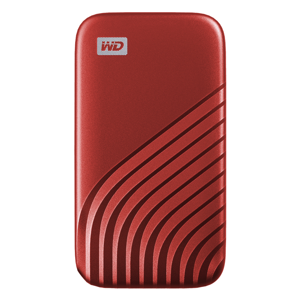 WD My Passport SSD 500GB Rot Externe Solid-State-Drive, USB 3.2 Gen 2x1 von WD