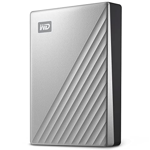 WD My Passport Ultra for Mac externe Festplatte 4 TB (mobiler Speicher, herunterladbare Software, Passwortschutz, Mac kompatibel, einfach einzusetzen) Silber von WD