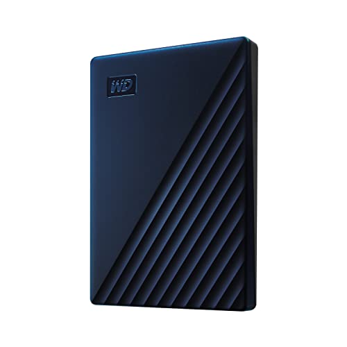 WD My Passport for Mac externe Festplatte 2 TB (mobiler Speicher, USB-C-fähig, herunterladbare Software, Passwortschutz, Mac kompatibel, einfach einzusetzen) mitternachtsblau von WD